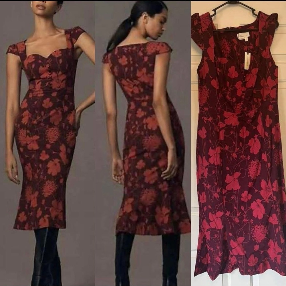 Anthropologie Maeve Cecily Fit and Flare Sweetheart Dress, NWT, size XL